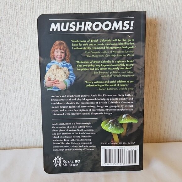 Mushrooms of British Columbia Field Guide Identification Handbook MacKinnon Andy - Picture 2 of 16